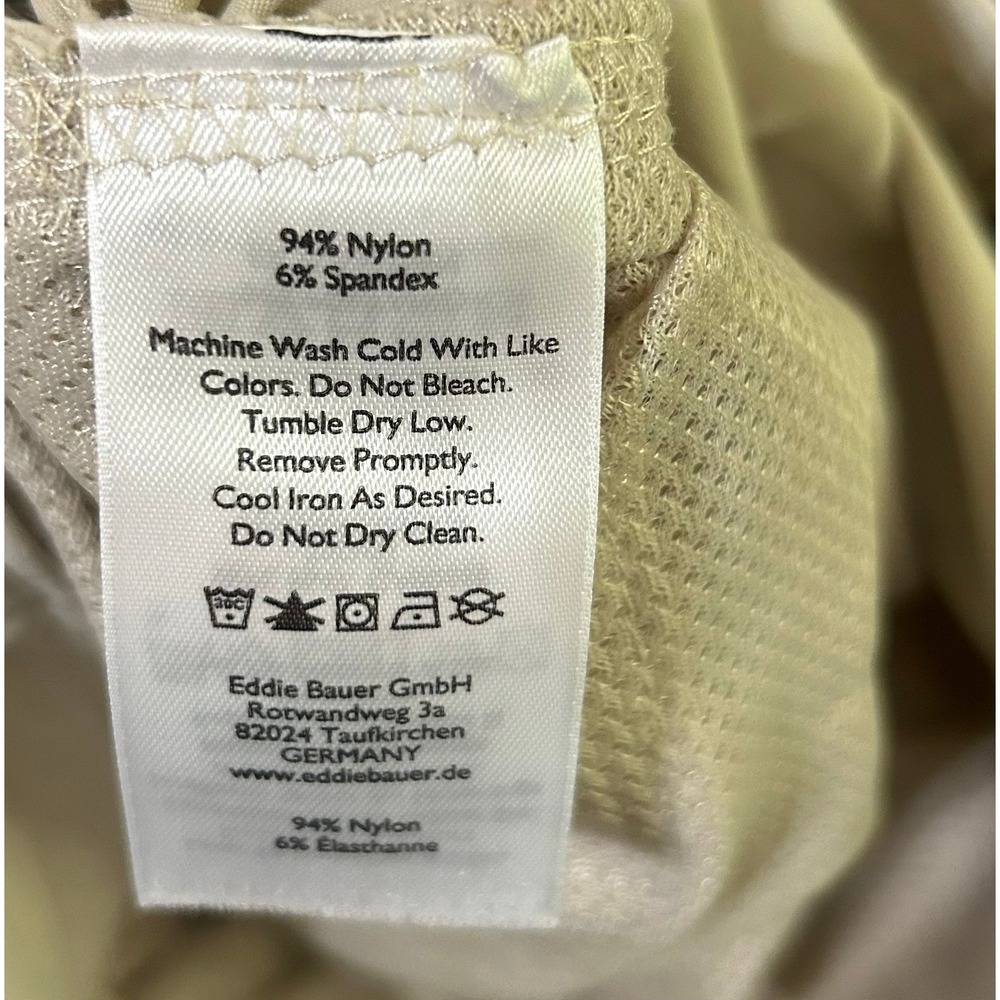Eddie Bauer Pants Women 12 Beige Guide Pro Cargo Outdoor Lightweight Hiking GORP - Picture 13 of 13